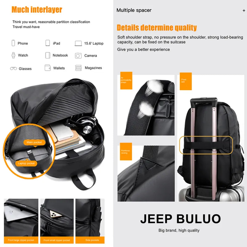 JEEP BULUO High Quality Men Ultralight Backpack - J-BARR INC. 