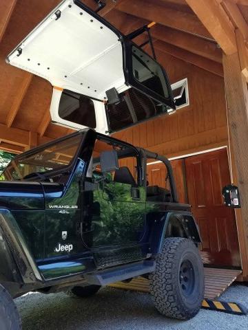 Jeep hardtop storage online rack