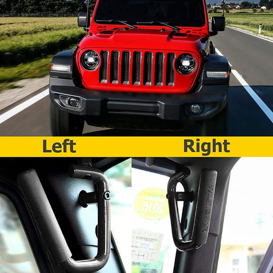 Grab Handles Grab Bars Compatible with 2007-2018 Jeep Wrangler JK JKU - J-BARR INC. 